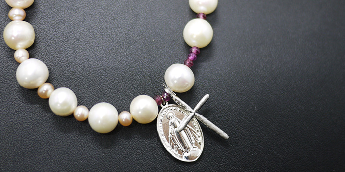 Pearl &amp; Garnet Rosary