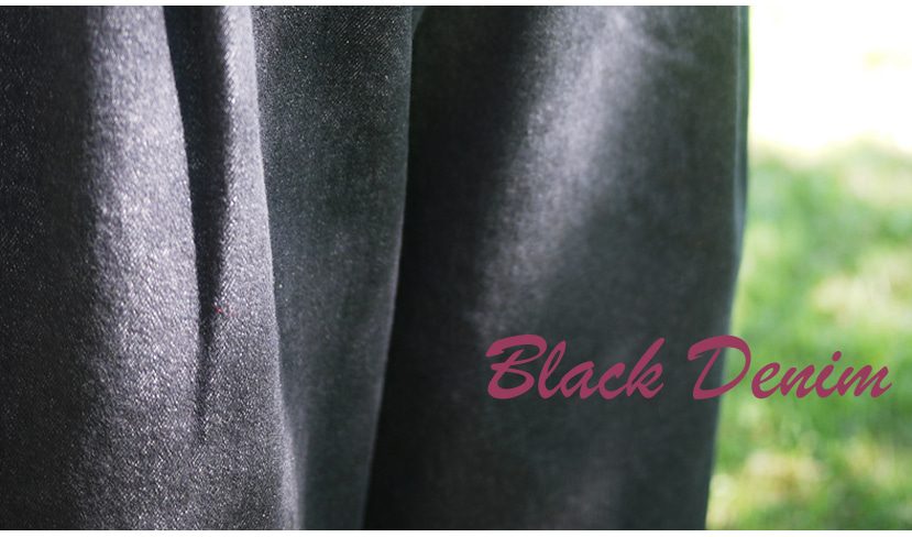 Wide Shape Black Denim [배송지연]