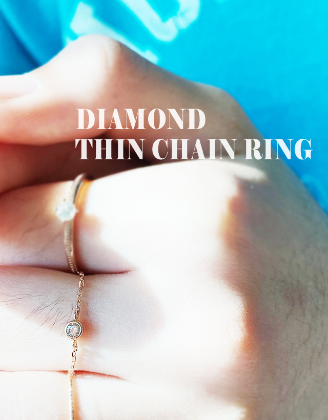 DIAMOND THIN CHAIN RING