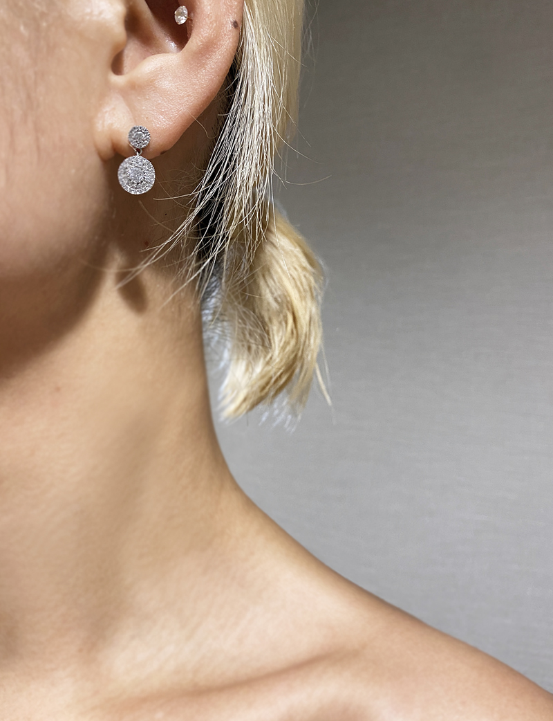 CUBIC TWO ROUNDS EARRING