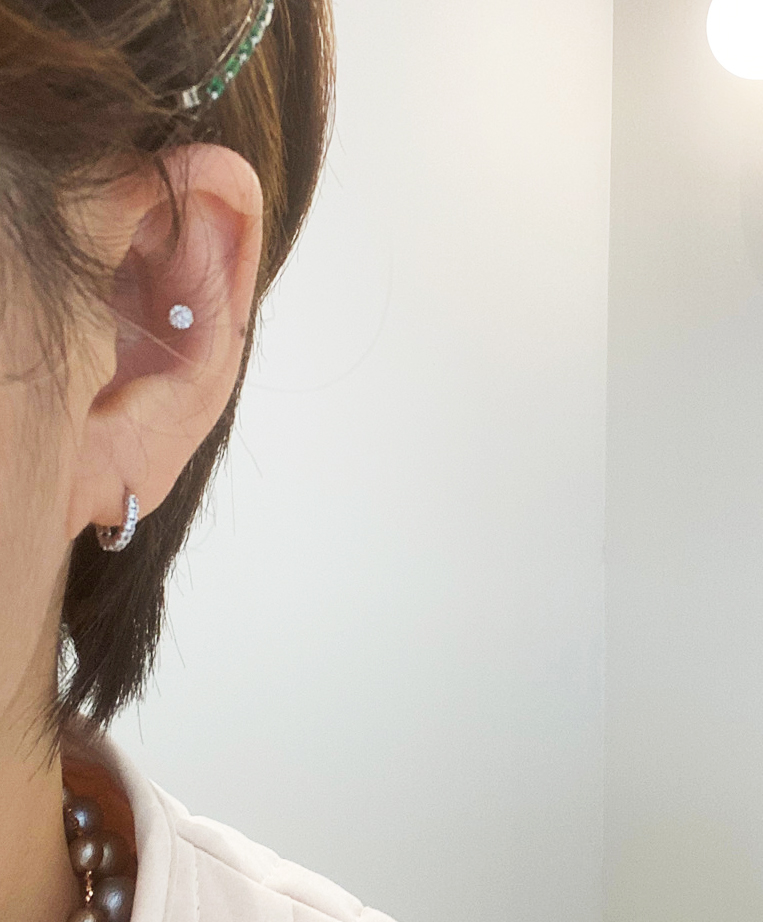 CUBIC RING EARRING